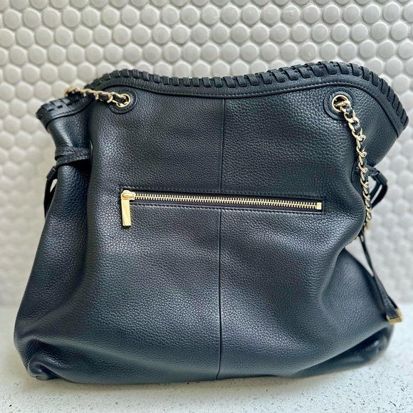 Tory Burch Thea Slouchy black leather handbag Large 14X16" - Picture 2 of 4